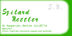 szilard mettler business card